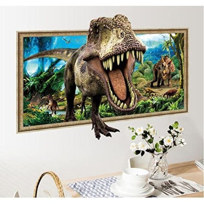 Наклейка 3Д интерьерная Динозавр 90*60см 7403481