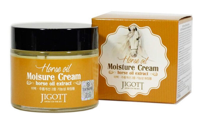 JIGOTT Крем увлажняющий с лошадиным маслом - Horse oil moisture cream, 70мл
