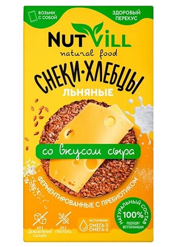 Green vill Снеки-хлебцы &quot;Со вкусом сыра&quot;, NutVill, 70г