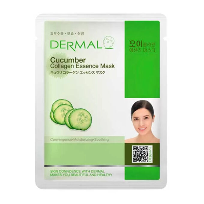 Dermal Тканевая маска с коллагеном и экстрактом огурца Cucumber Collagen Essence Mask