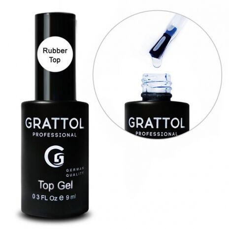 ( 9 МЛ ) ТОП КАУЧУКОВЫЙ ДЛЯ ГЕЛЬ-ЛАКА GRATTOL RUBBER TOP GEL
