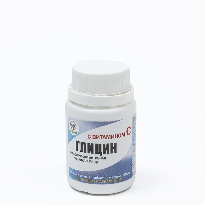 Глицин с витамином С для мозга для взрослых, 60 таблеток, 500 мг