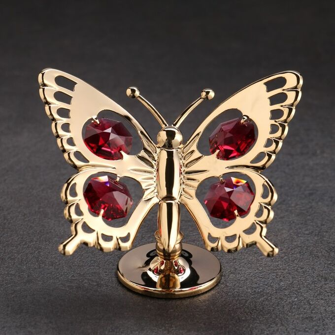 СИМА-ЛЕНД Сувенир «Бабочка крас.»,с кристаллами