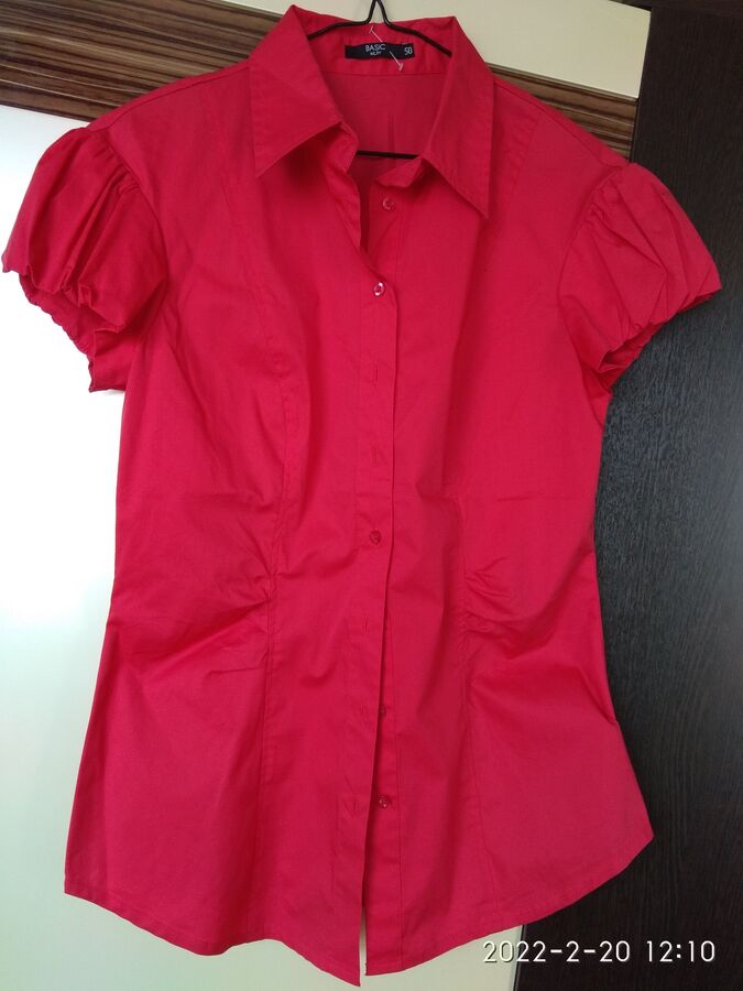 Блуза с оригинальным рукавом, хлопок 67%, отличная посадка по фигуре во Владивостоке