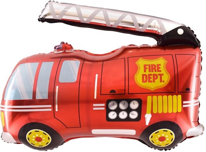 190828, B0847 Шар-фигура/ мини фольга, &quot;Машина пожарная&quot; (Falali), 16&quot;/41 см, с клапаном