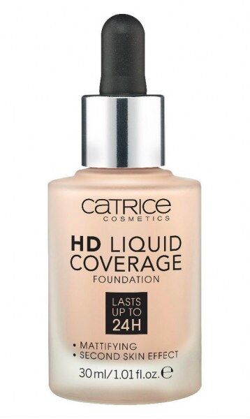 Катрис, Тональная основа HD Liquid Coverage Foundation, 020 Rose Beige розовый беж, Catrice