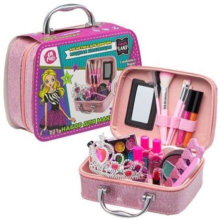 Набор детской декоративной косметики (набор для макияжа и маникюра в чемоданчике), TM LAPULLIKIDS 121076