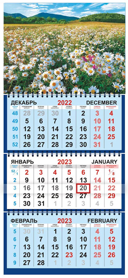 ЛиС Квартальный календарь на 2023 год &quot;Полевые цветы&quot;