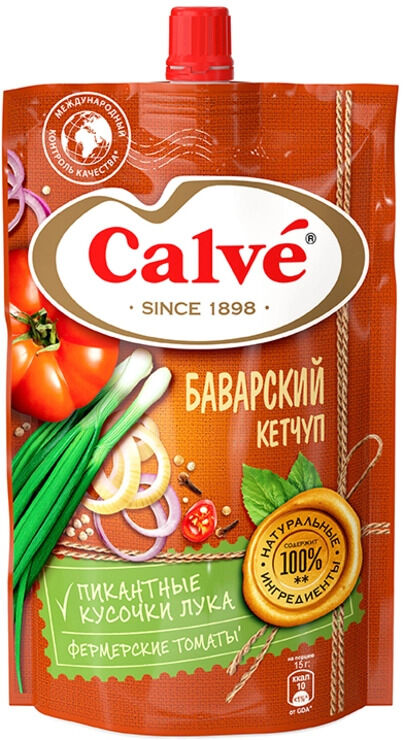 Яшкино Кетчуп Calve Баварский д/п 350г /28