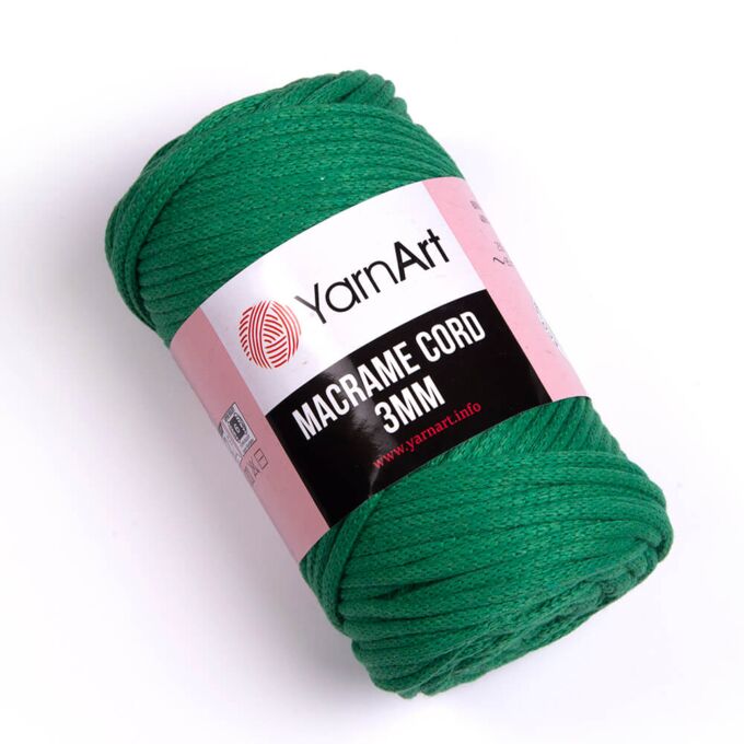 Пряжа YarnArt Macrame Cord 3MM цвет №759 ярко-зелёный