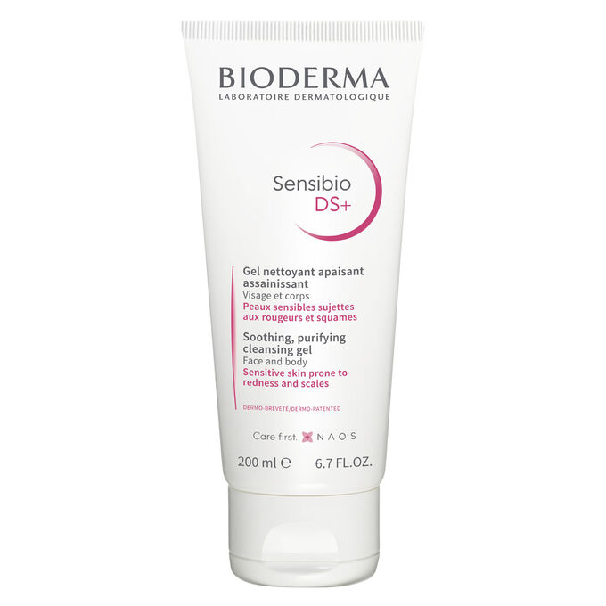 Bioderma Sensibio DS+ Очищающий гель для чувствительной кожи лица и тела с покраснениями и шелушениями Биодерма Сенсибио 200 мл
