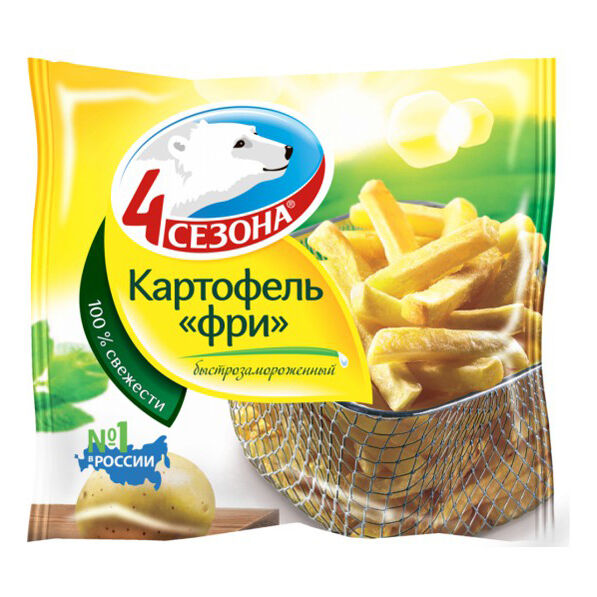 Картофель фри 900г (1/10) &quot;4 сезона&quot;