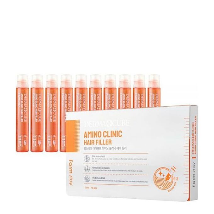 Farm Stay FarmStay Маска-филлер для волос Аминокислоты, Derma Cube Amino Hair Filler, 13мл*10шт