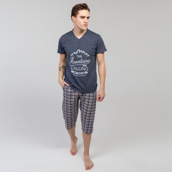 СИМА-ЛЕНД Комплект (футболка, шорты) мужской &quot;MOUNTAIN&quot;, цвет серый