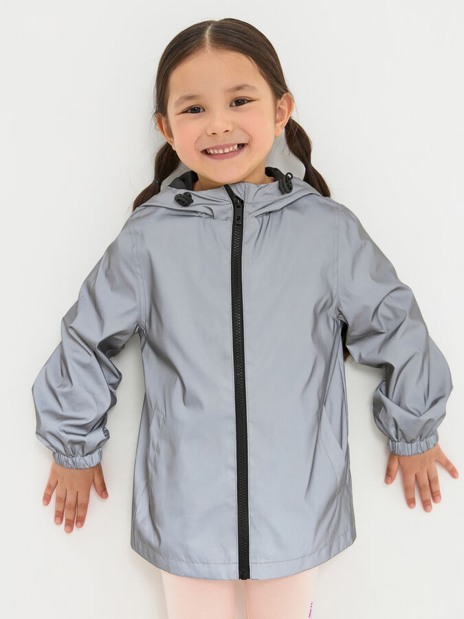 Acoola Куртка детская для девочек Fosfor серый