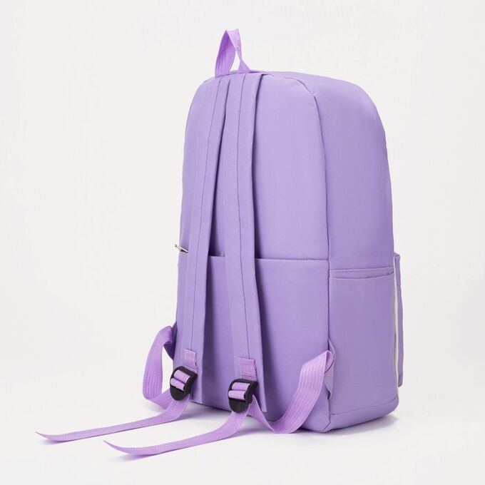 Рюкзак на молнии, шопер, сумка, косметичка, цвет сиреневый