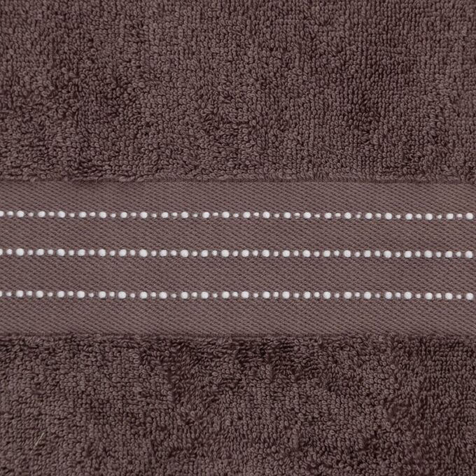 СИМА-ЛЕНД Полотенце махровое Лондон 50х90 см, серо-коричневый, 100% хлопок , 430г/м