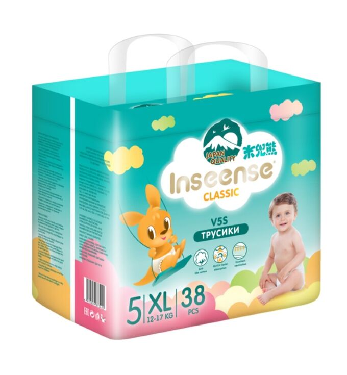 INSEENSE Подгузники Трусики Classic XL (12-17 кг) 38 шт