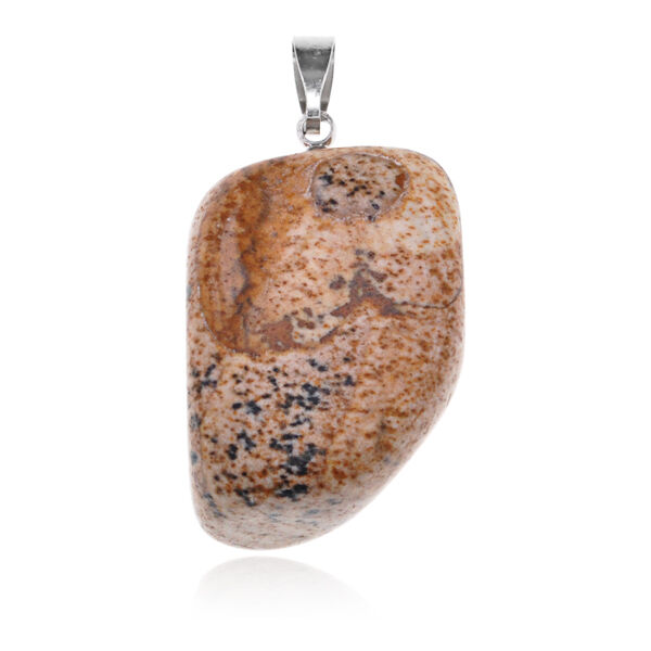 BJK217-12 Кулон из натурального камня Песочная яшма, 3х1,5см