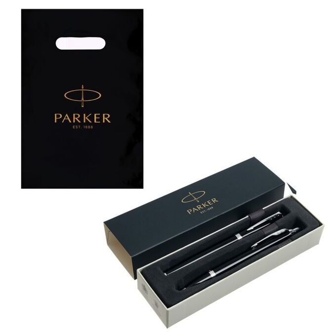 СИМА-ЛЕНД Набор Parker IM Core FK221 Black CT, ручка перьевая, ручка шариковая, подарочная коробка, В ПОДАРОЧНОМ ПАКЕТЕ