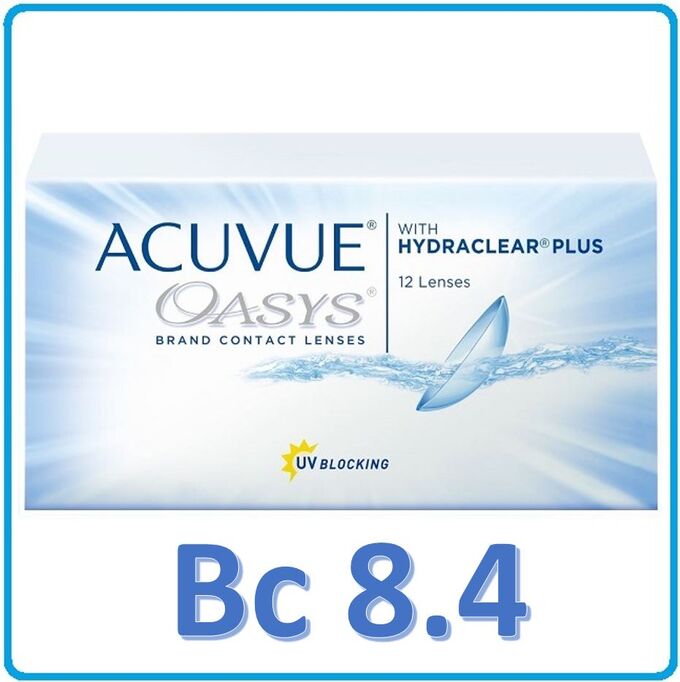 2-недельные контактные линзы ACUVUE OASYS (12 линз) BC 8.4
