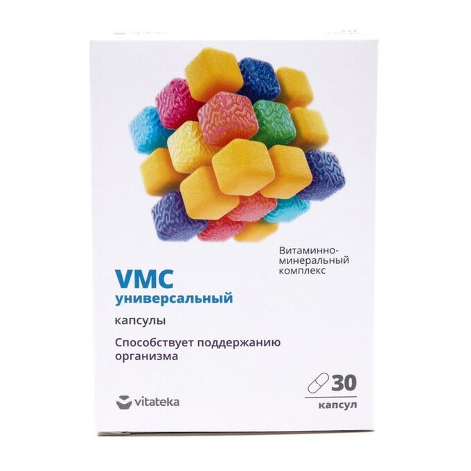 Vitateka Витаминно-минеральный комплекс универсальный Витатека VMC, 30 капсул по 0.764 г