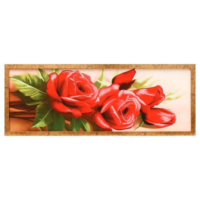 СИМА-ЛЕНД Картина &quot;Красные розы&quot; 42*106 см рамка микс