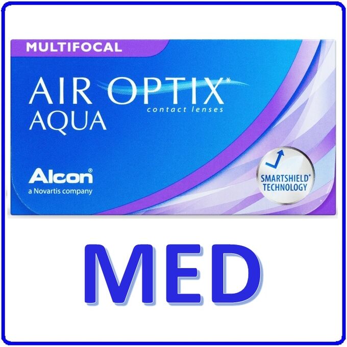 1-мес контактные линзы AIR OPTIX AQUA MULTIFOCAL 3 линзы MED