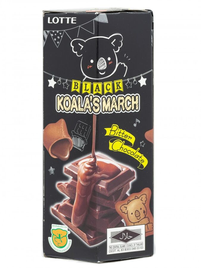 Печенье &quot;Коала Марш&quot; с тёмным горьким шоколадом, Thai Lotte, 37г., 1/6/48
