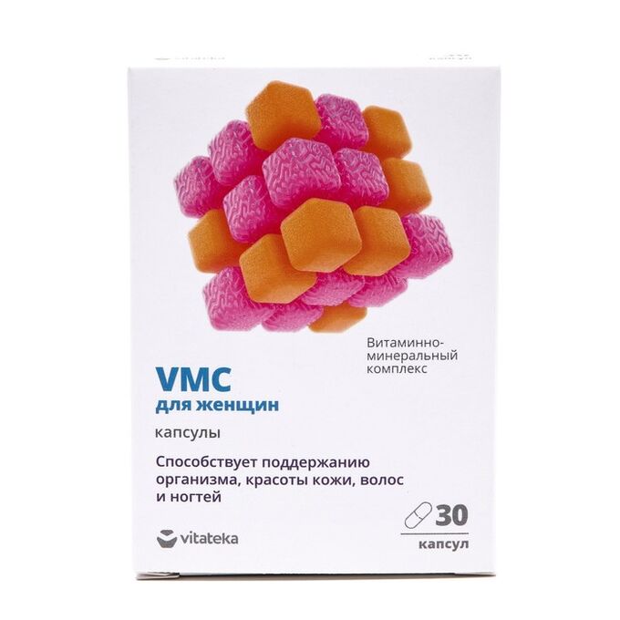 Vitateka Витаминно-минеральный комплекс для женщин Витатека VMC, 30 капсул по 0.817 г