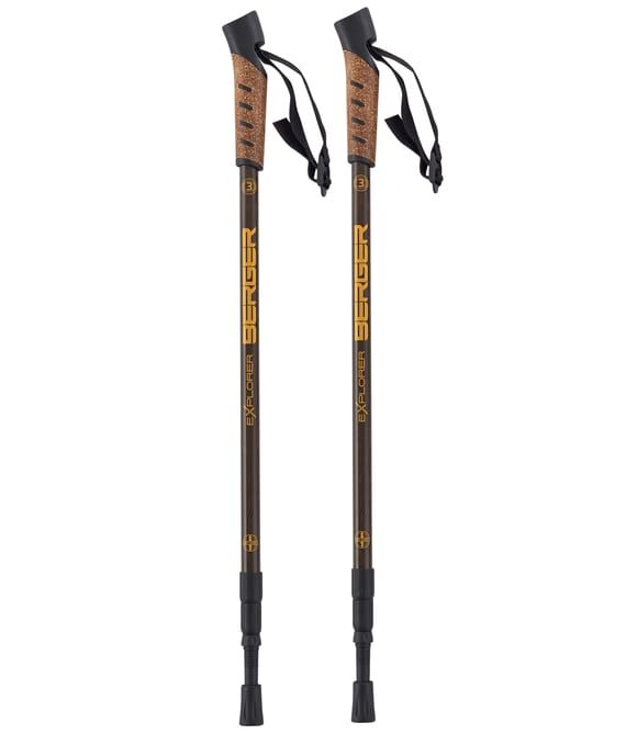 Скандинавские палки Explorer, 67-135 см, 3-секционные, коричневый