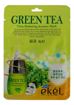 Ekel cosmetics Тканевая маска для лица с экстрактом зеленого чая Green Tea Ultra Hydrating Essence Mask 25г