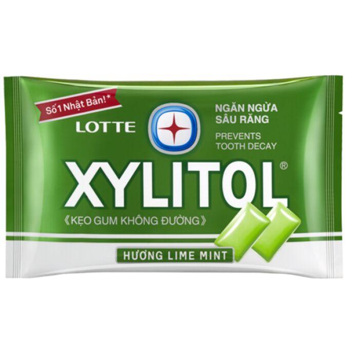 Резинка жевательная Xylitol Lime Mint &quot;Лайм и мята&quot;, Thai Lotte, 11,6г, блистер, 1/10/200