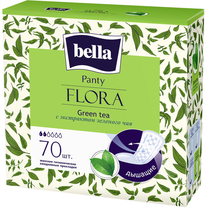 Ежедневные прокладки Bella Panty Flora Green Tea (70 шт.)
