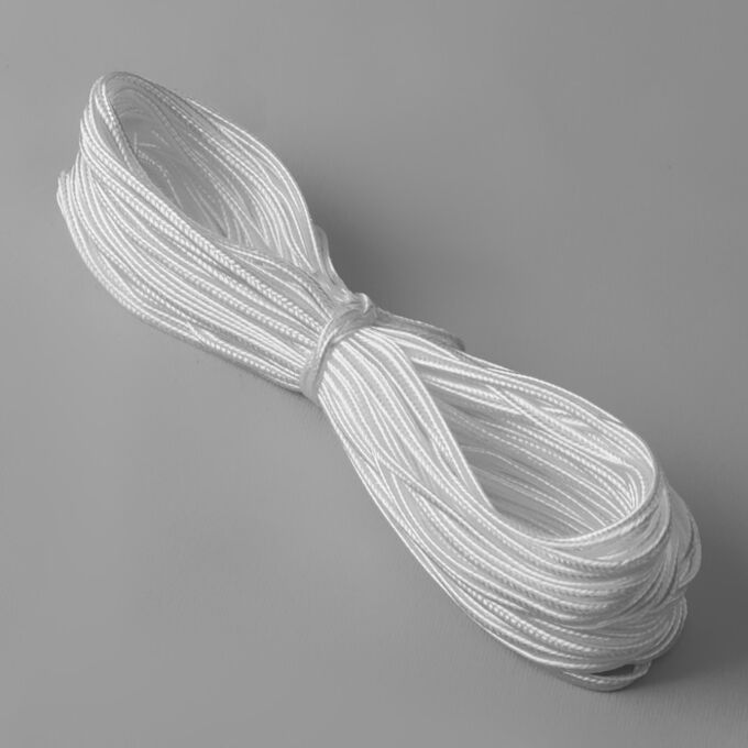 СИМА-ЛЕНД Тесьма отделочная «Сутаж», 4 мм, 20 ± 1 м, цвет белый