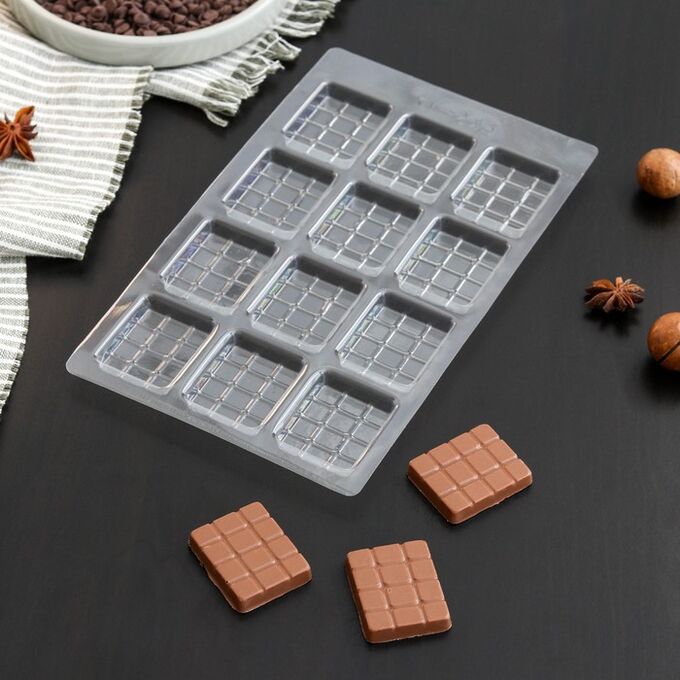 СИМА-ЛЕНД Форма для шоколада и конфет «Вкусная плитка шоколада», 22x13 см