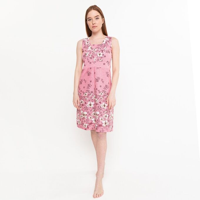 N-Collection Платье домашнее женское, цвет розовый/голубой