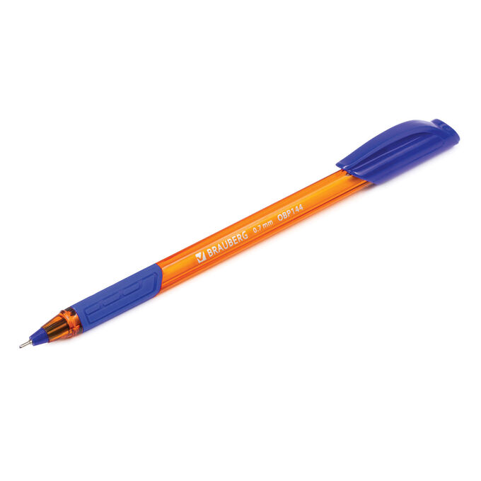 Нет Бренда Ручка шариковая масляная BRAUBERG &quot;Extra Glide GT Tone Orange&quot;, СИНЯЯ, узел 0,7 мм, линия письма 0,35 мм, 142923
