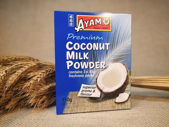 aroy-d Кокосовый порошок &quot;Сухое кокосовое молоко&quot; AYAM 150 гр(50 г*3) картон. упак. 1*8