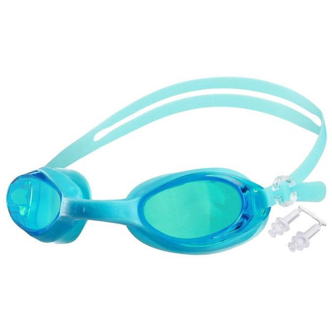 ONLITOP Очки для плавания взрослые + беруши, цвета микс