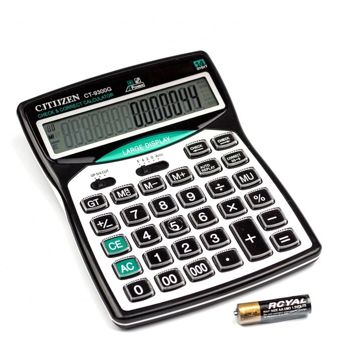 Калькулятор Alingar 14 разрядов, 198*144*13 мм, черный/серый, &quot;CT-9300G&quot;