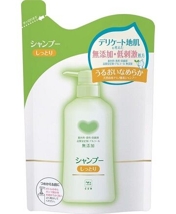 COW Шампунь для волос «Увлажнение» с натуральными ингредиентами без добавок «Mutenka» 380 мл (мягкая упаковка)