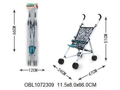 968-9 коляска д/кукол (трость), пластик,в пакете 1072309