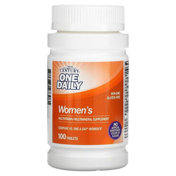 21st Century, One Daily мультивитамины для женщин, 100 таблеток