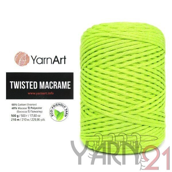 Twisted Macrame №801 желтый неон