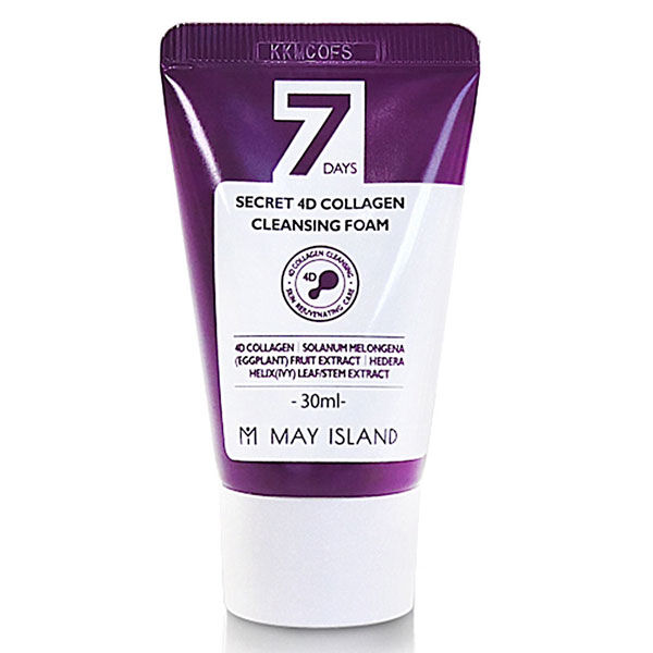 MAY ISLAND Очищающая пенка с 4 видами коллагена 7 Days Secret 4D Collagen Cleansing Foam