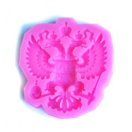 Герб России средний&#039; молд силиконовый (розовый) (7*8см)