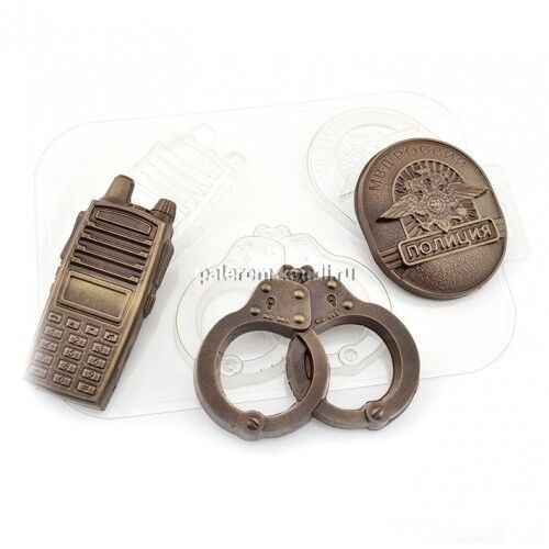 &#039;Набор полиция&#039; пластиковая форма для шоколада (MF)