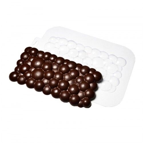 &#039;Плитка пузырьки&#039; пластиковая форма для шоколада (MF)