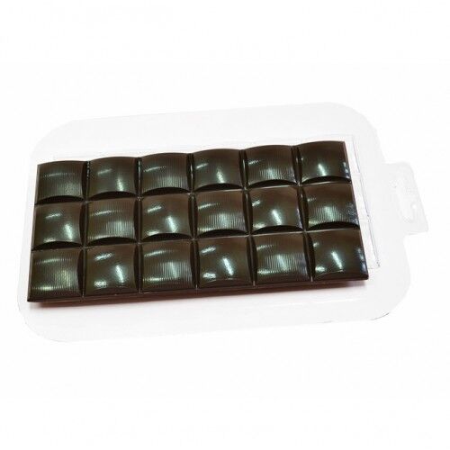 &#039;Плитка полуполосатик&#039; пластиковая форма для шоколада (MF)